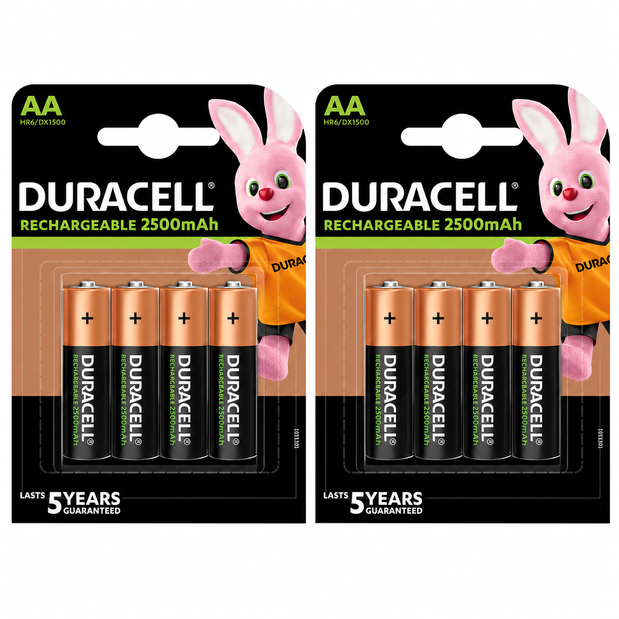 Duracell AA 2500mAh Rechargeable Battery HR6 NiMH 1.2V – Pack of 8