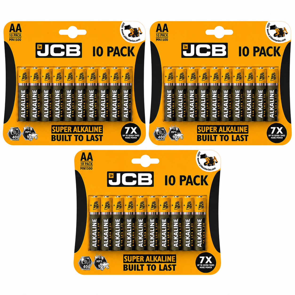 JCB AA Super Alkaline Battery – Pack of 30