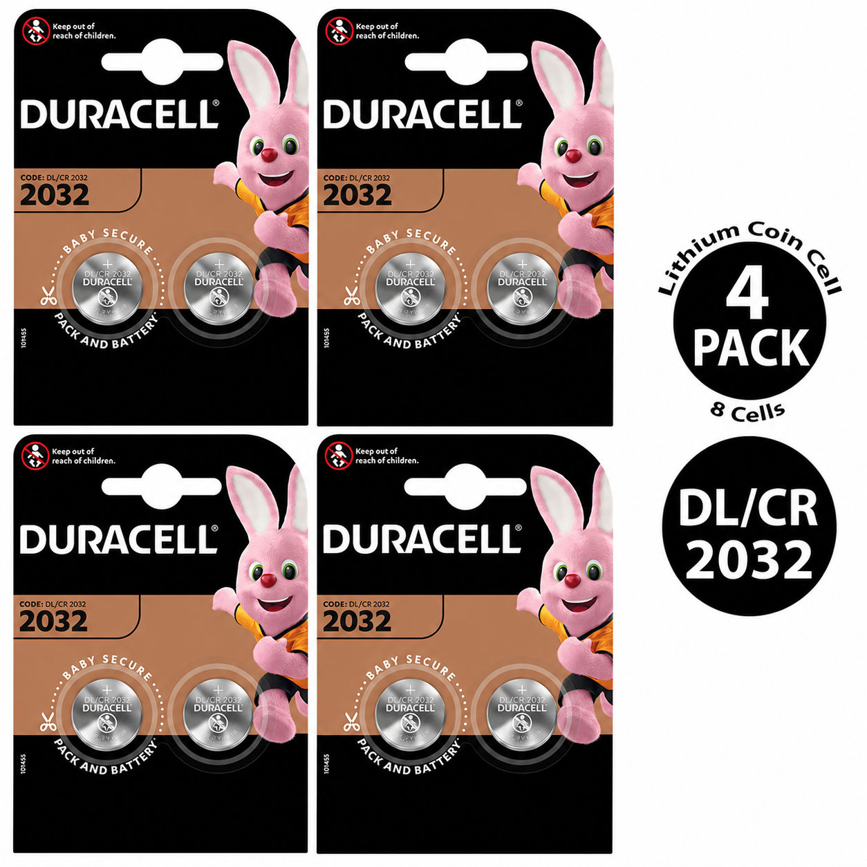 Duracell CR2032 3V Lithium Coin Cell Battery