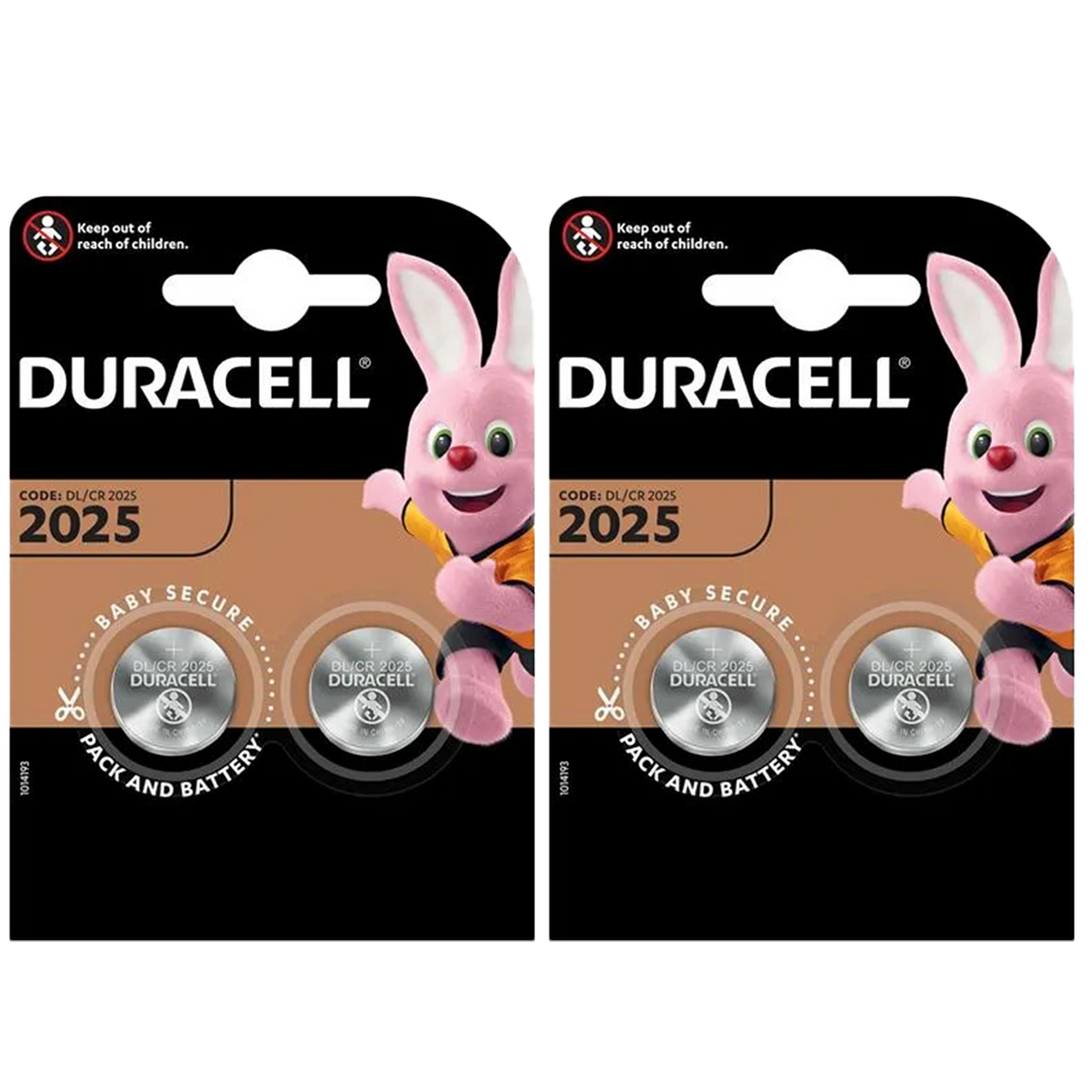Duracell CR2025 3V Lithium Coin Cell Battery – Pack of 4