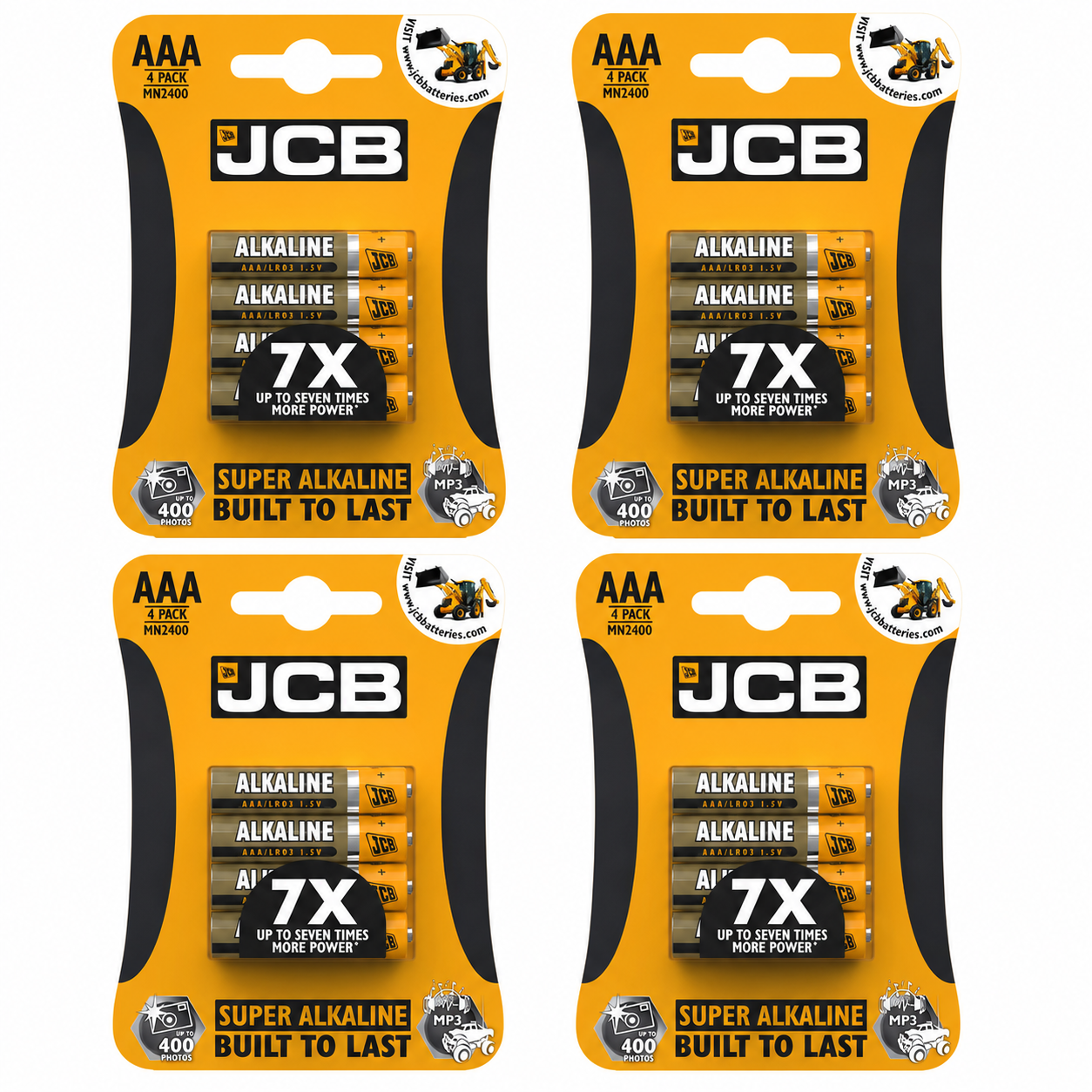 JCB AAA 1.5V Super Alkaline LR03 Battery – Pack of 16