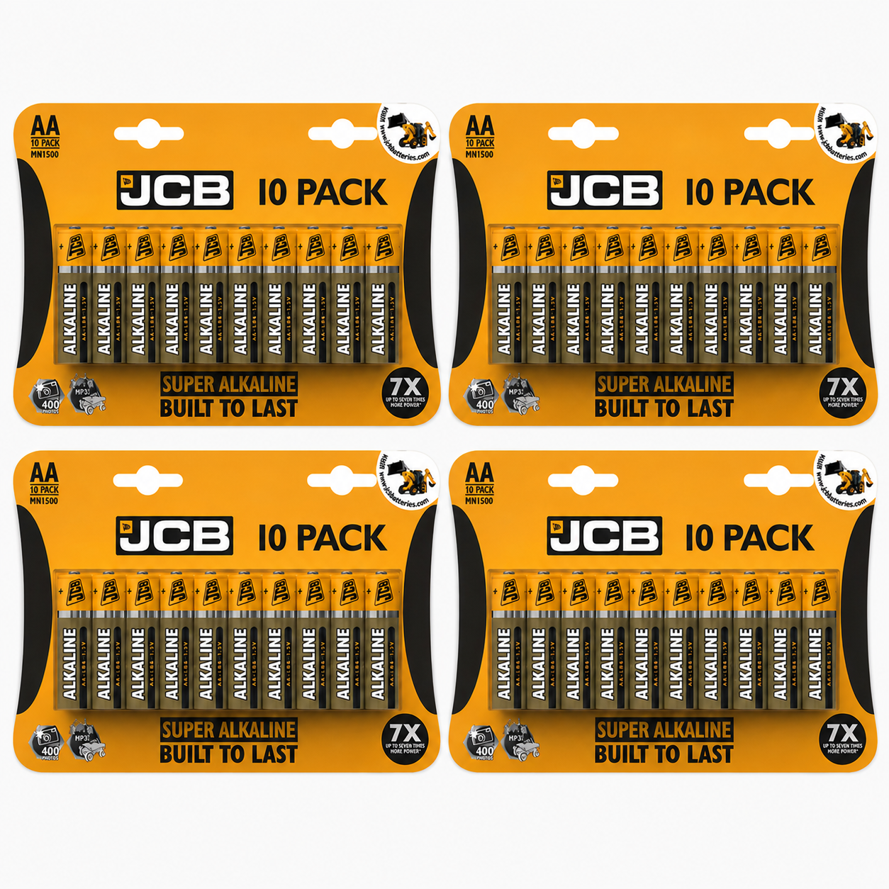 JCB AA Super Alkaline Battery – Pack of 40