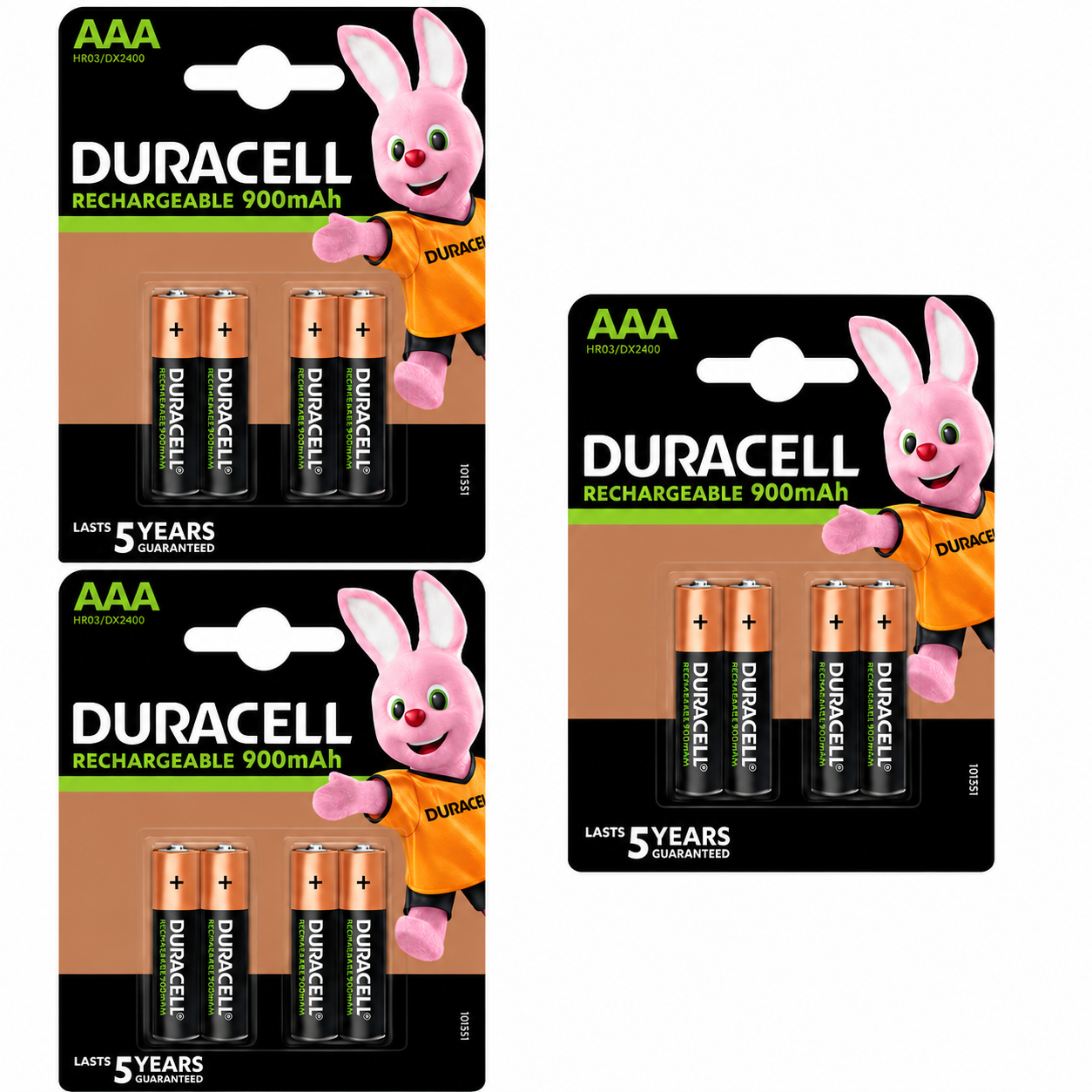 Duracell AAA 900mAh Rechargeable Battery HR03 NiMH 1.2V – Pack of 12