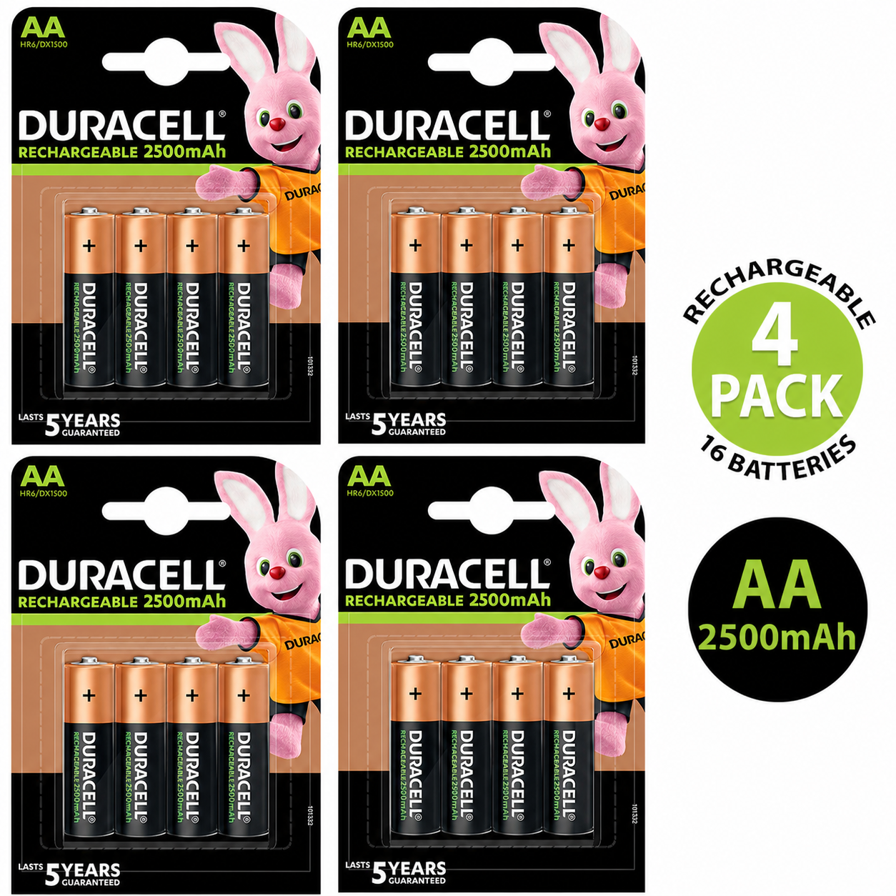 Duracell AA 2500mAh Rechargeable Battery HR6 NiMH 1.2V