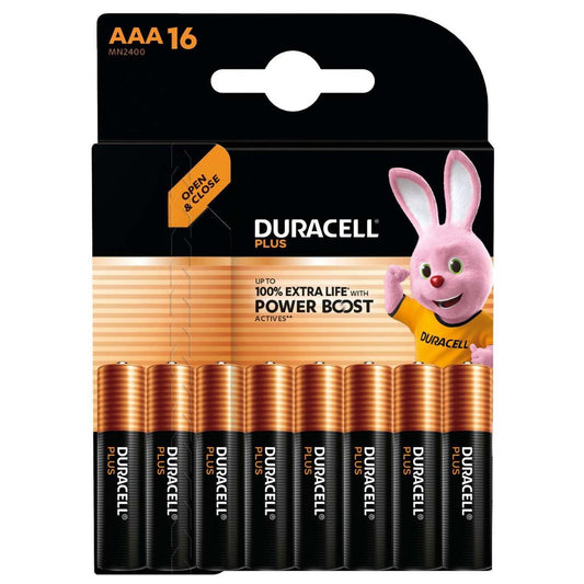 Duracell AAA Alkaline Batteries LR03 1.5V – Pack of 16