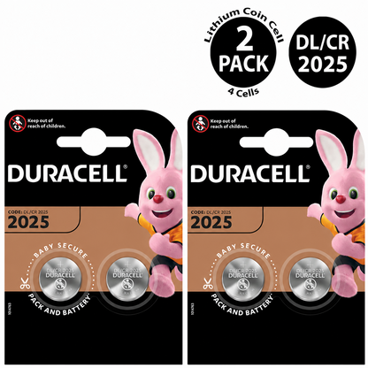 Duracell CR2025 3V Lithium Coin Cell Battery