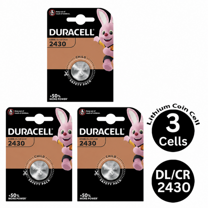 Duracell CR2430 3V Lithium Coin Cell Battery