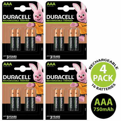 Duracell AAA 750mAh Rechargeable Battery HR03 NiMH 1.2V