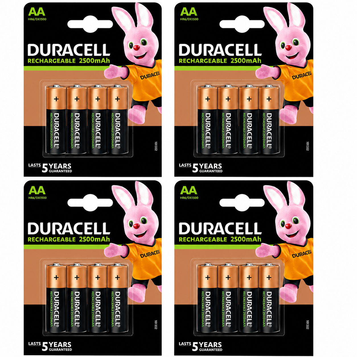 Duracell AA 2500mAh Rechargeable Battery HR6 NiMH 1.2V – Pack of 16