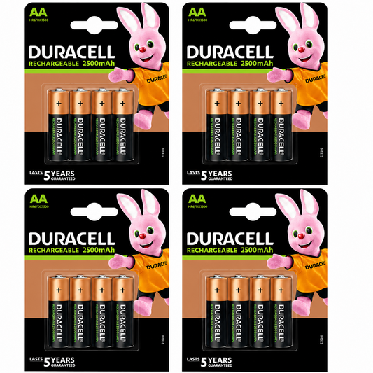 Duracell AA 2500mAh Rechargeable Battery HR6 NiMH 1.2V – Pack of 16