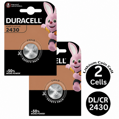 Duracell CR2430 3V Lithium Coin Cell Battery