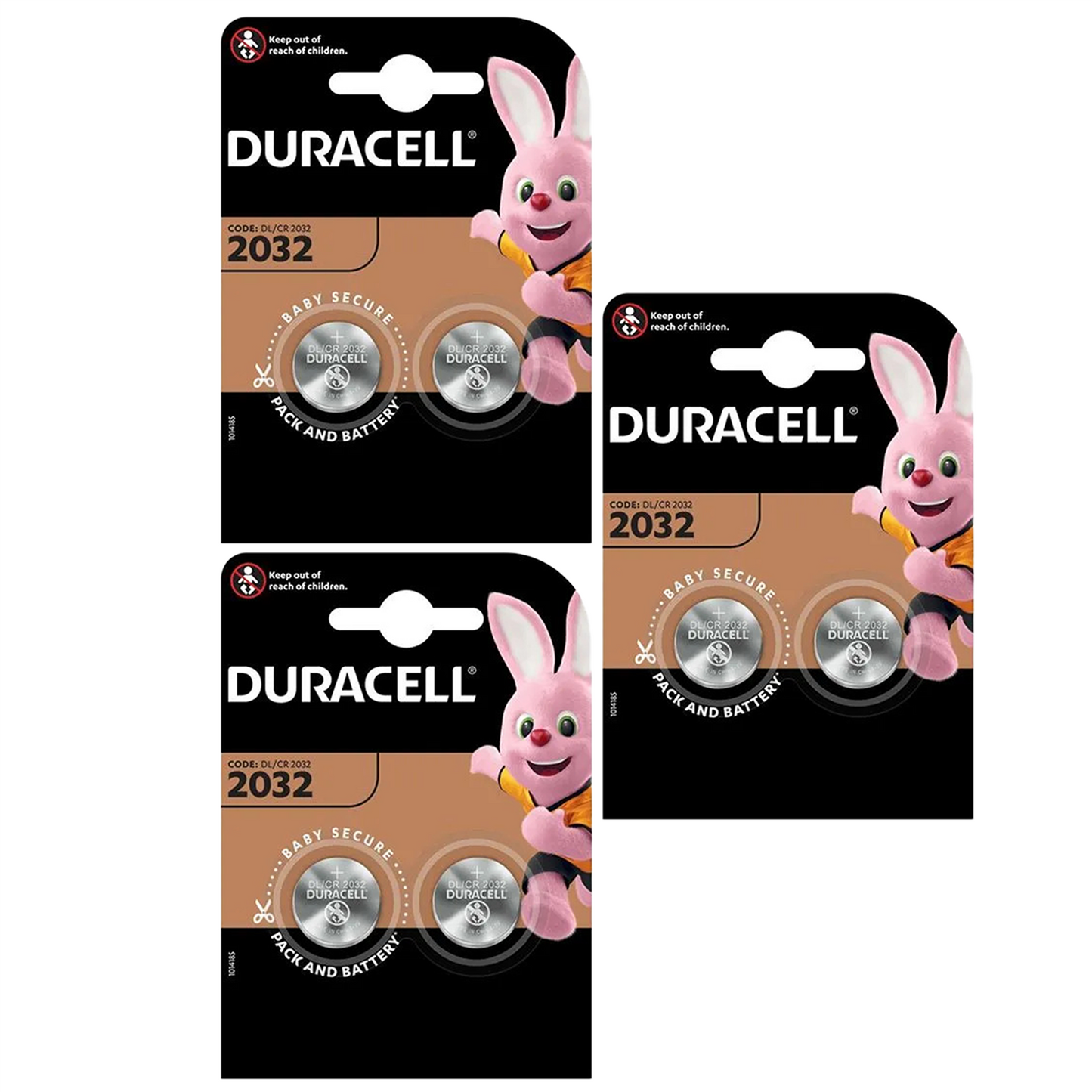 Duracell CR2032 3V Lithium Coin Cell Battery – Pack of 6
