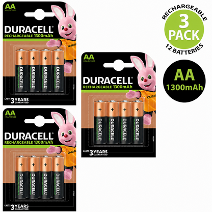 Duracell AA 1300mAh Rechargeable Battery HR6 NiMH 1.2V