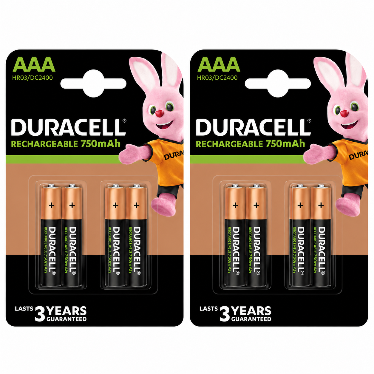 Duracell AAA 750mAh Rechargeable Battery HR03 NiMH 1.2V – Pack of 8