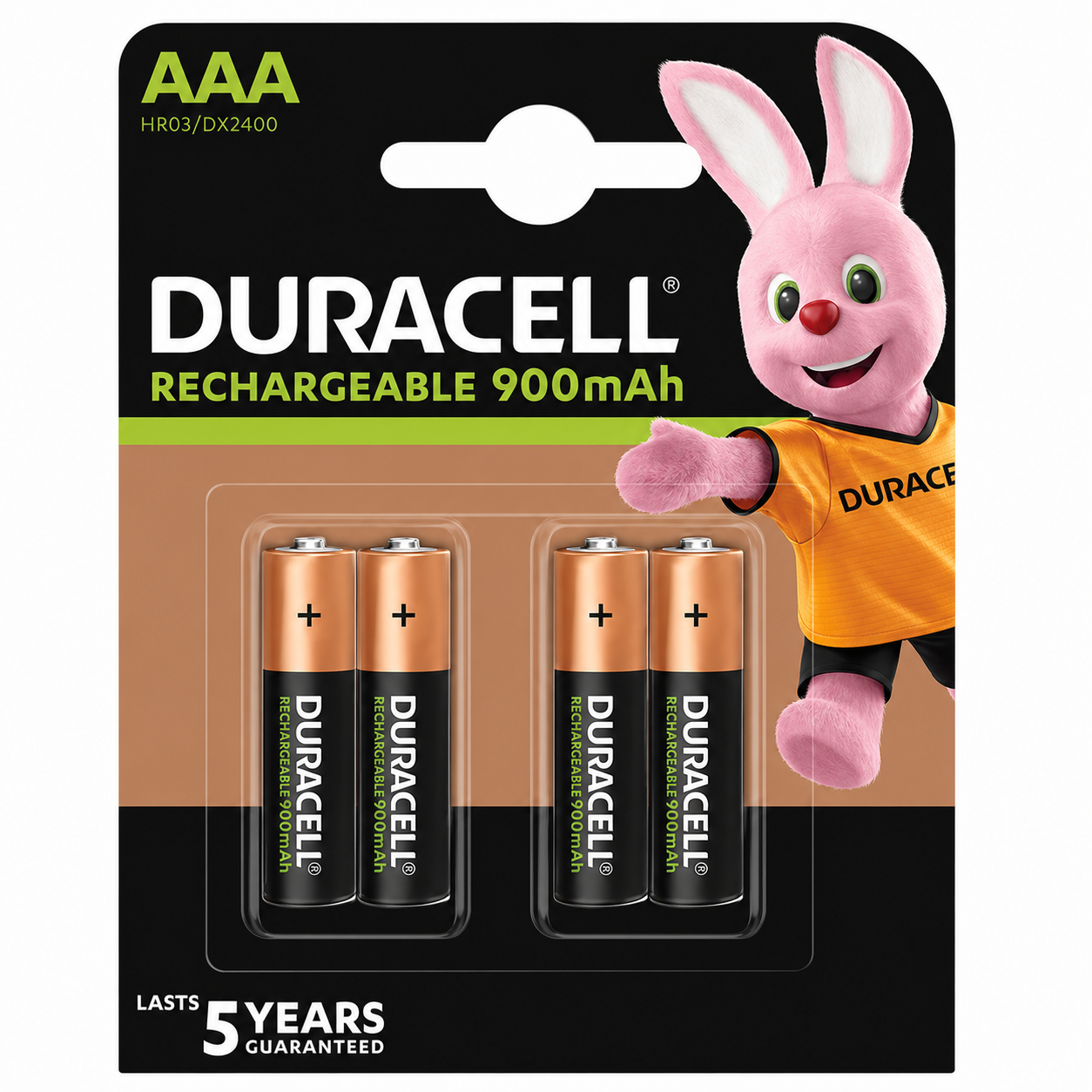 Duracell AAA 900mAh Rechargeable Battery HR03 NiMH 1.2V