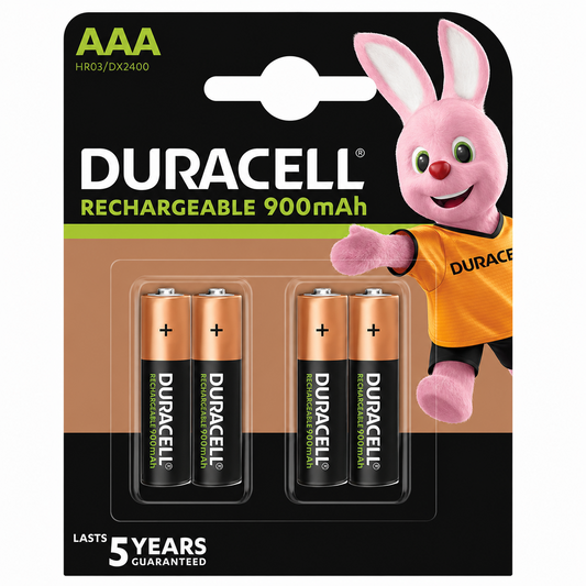 Duracell AAA 900mAh Rechargeable Battery HR03 NiMH 1.2V