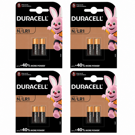 Duracell LR1 MN9100 1.5V Alkaline N-Size Battery – Pack of 8
