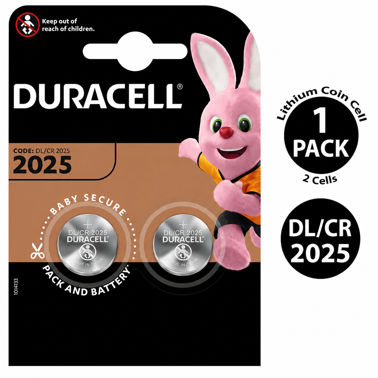 Duracell CR2025 3V Lithium Coin Cell Battery
