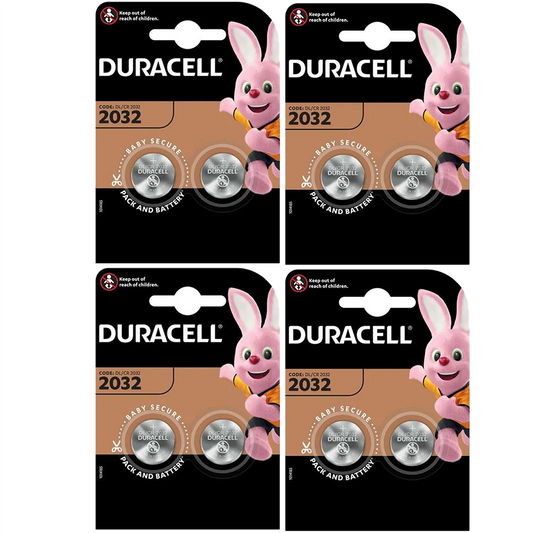 Duracell CR2032 3V Lithium Coin Cell Battery – Pack of 8