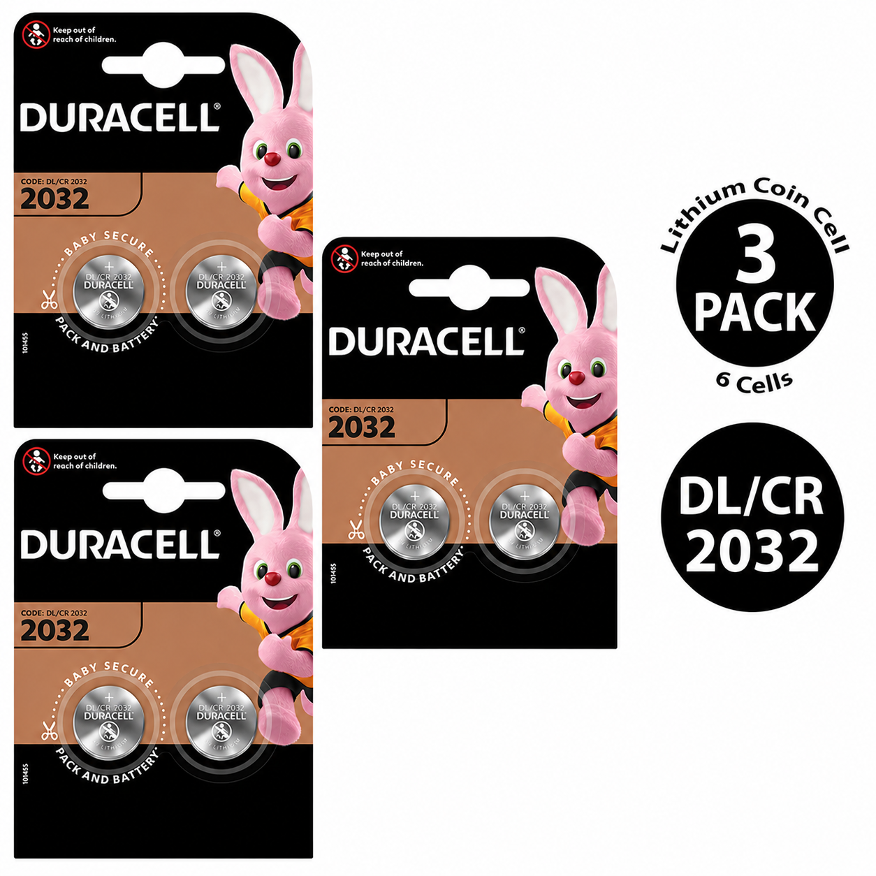 Duracell CR2032 3V Lithium Coin Cell Battery