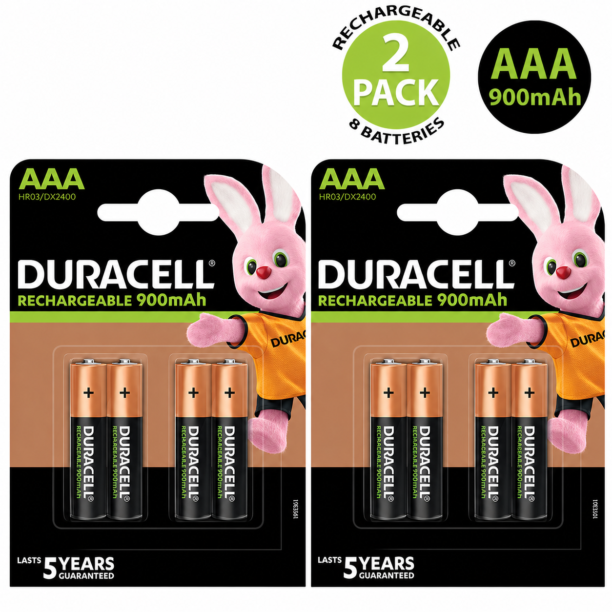 Duracell AAA 900mAh Rechargeable Battery HR03 NiMH 1.2V