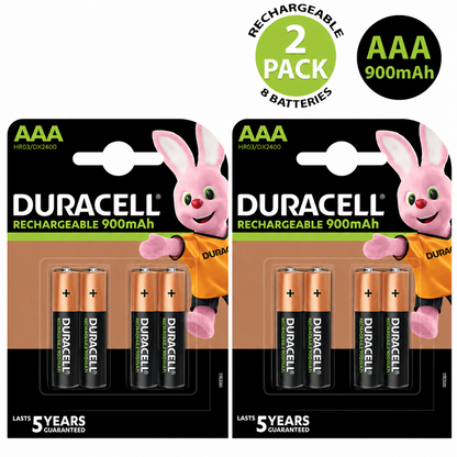 Duracell AAA 900mAh Rechargeable Battery HR03 NiMH 1.2V