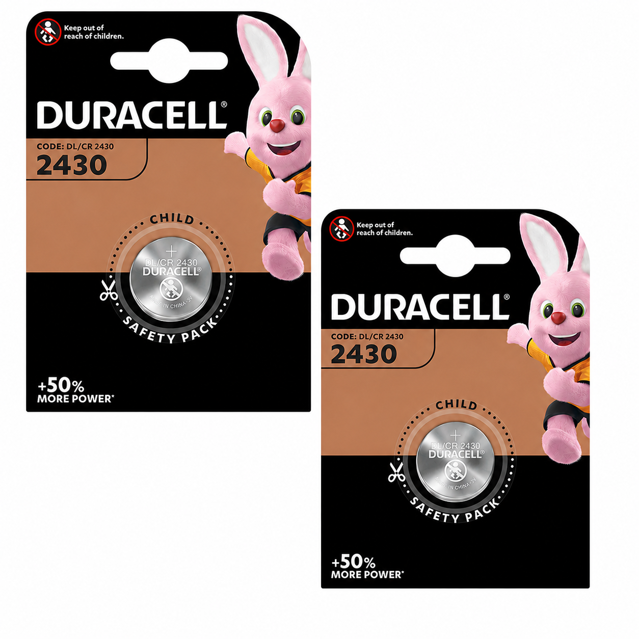 Duracell CR2430 3V Lithium Coin Cell Battery – Pack of 2