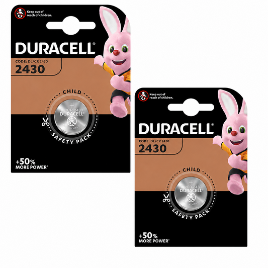 Duracell CR2430 3V Lithium Coin Cell Battery – Pack of 2