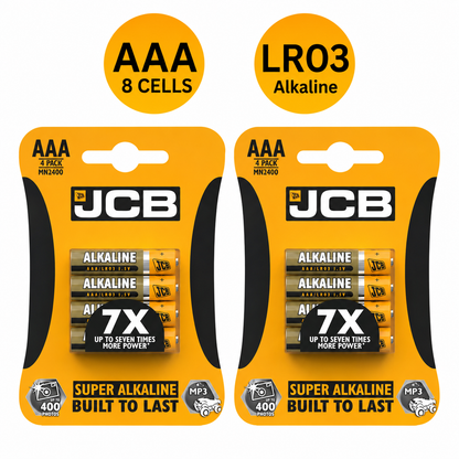 JCB AAA 1.5V Super Alkaline LR03 Battery – Pack of 4