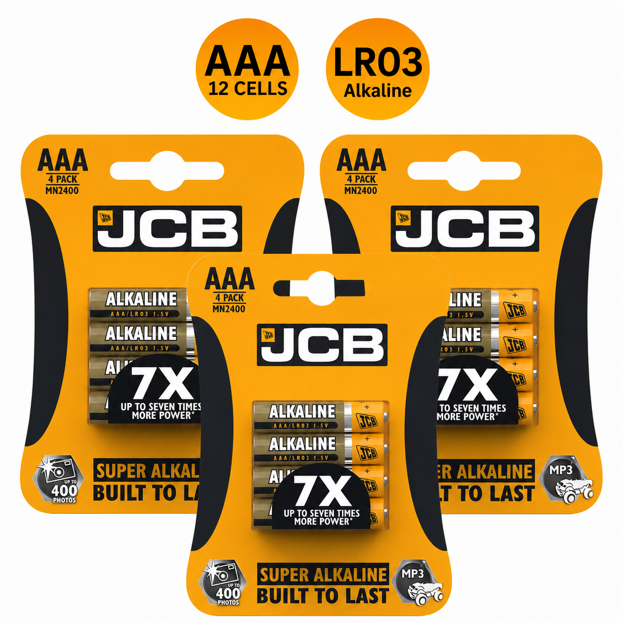 JCB AAA 1.5V Super Alkaline LR03 Battery – Pack of 4