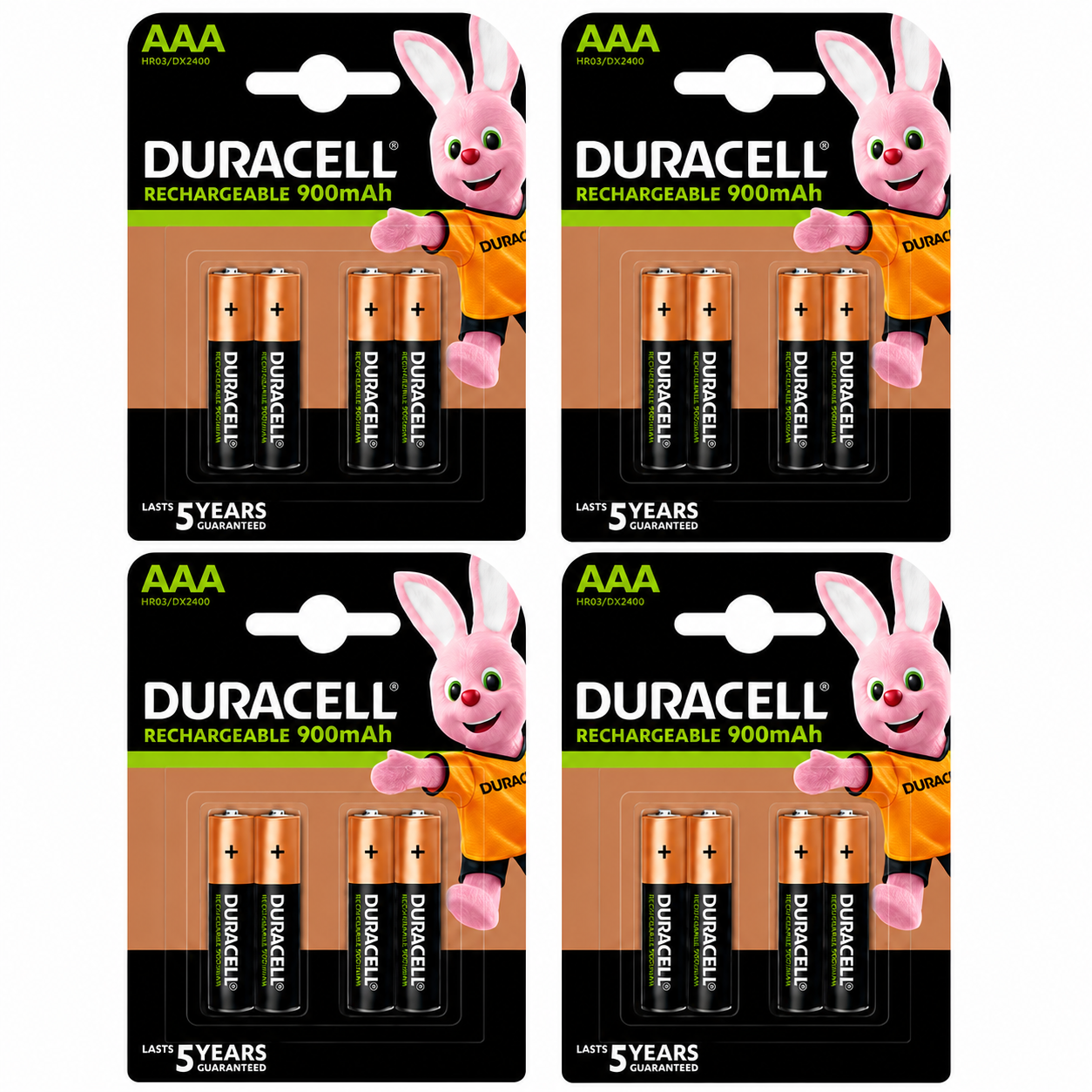 Duracell AAA 900mAh Rechargeable Battery HR03 NiMH 1.2V – Pack of 16