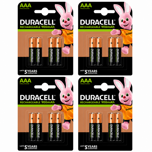 Duracell AAA 900mAh Rechargeable Battery HR03 NiMH 1.2V – Pack of 16