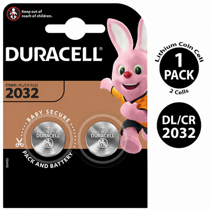 Duracell CR2032 3V Lithium Coin Cell Battery