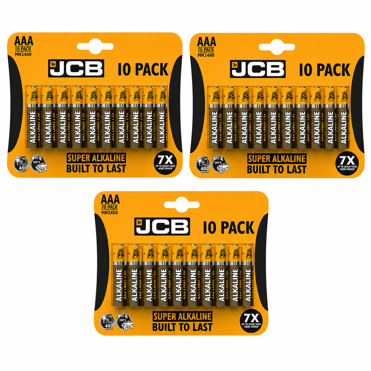 JCB AAA Super Alkaline Battery – Pack of 30