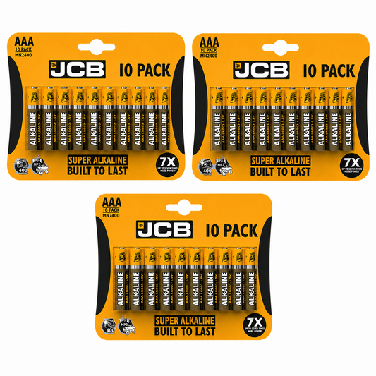 JCB AAA Super Alkaline Battery – Pack of 30