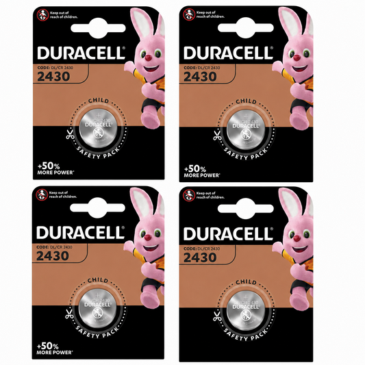 Duracell CR2430 3V Lithium Coin Cell Battery – Pack of 4