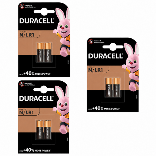 Duracell LR1 MN9100 1.5V Alkaline N-Size Battery – Pack of 6