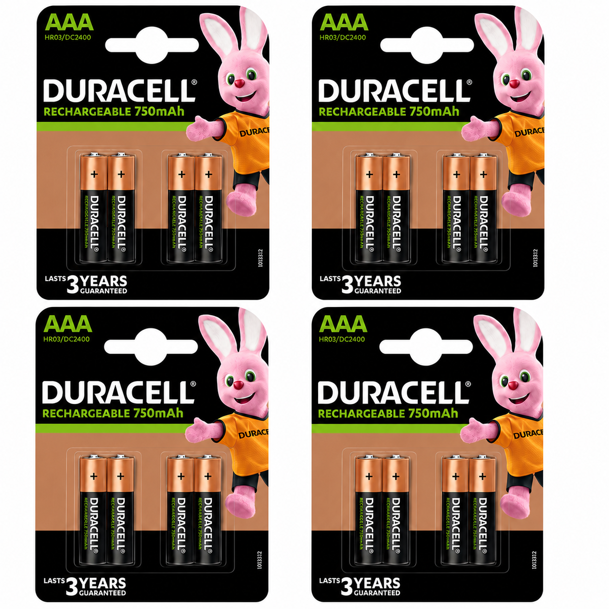 Duracell AAA 750mAh Rechargeable Battery HR03 NiMH 1.2V – Pack of 16