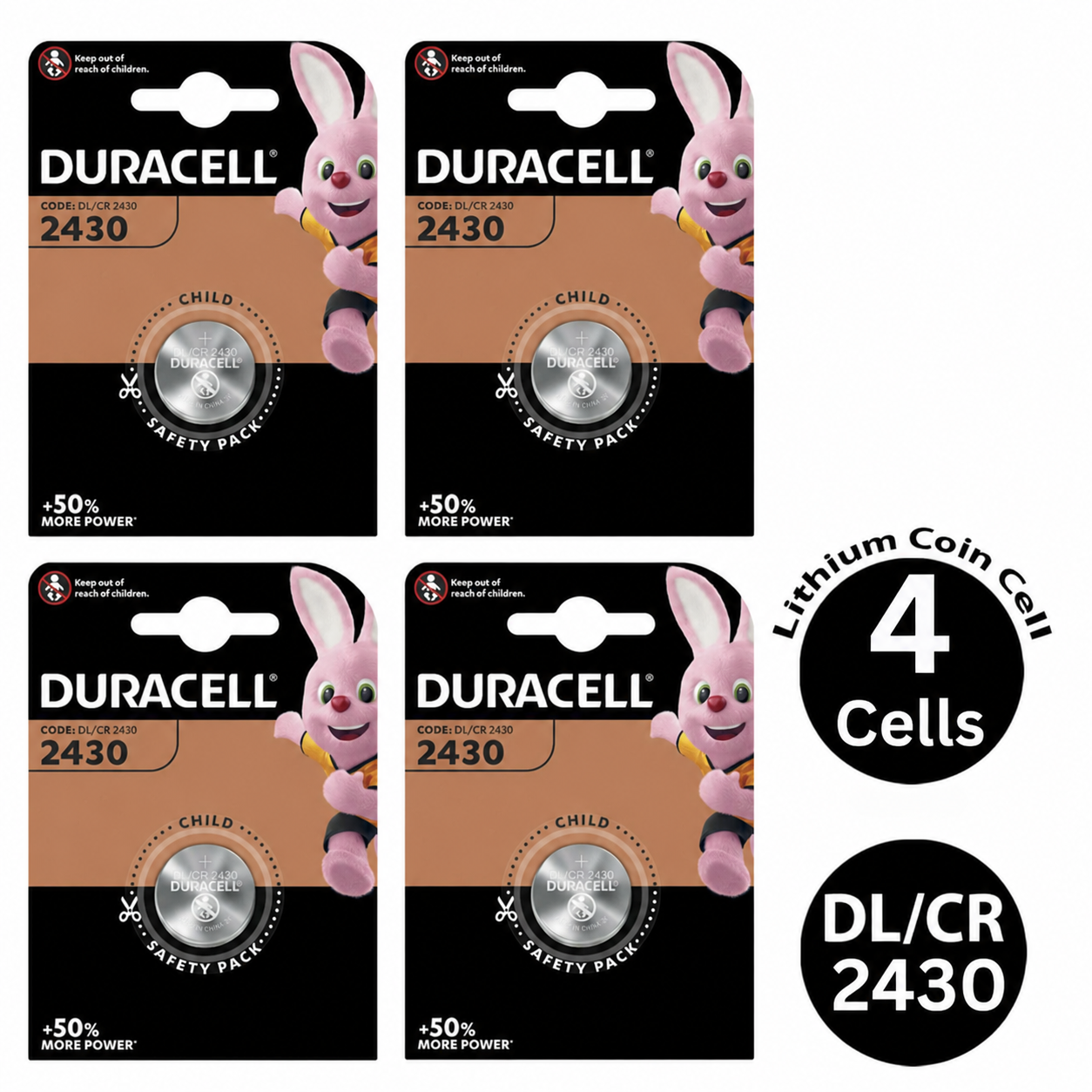 Duracell CR2430 3V Lithium Coin Cell Battery