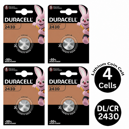 Duracell CR2430 3V Lithium Coin Cell Battery