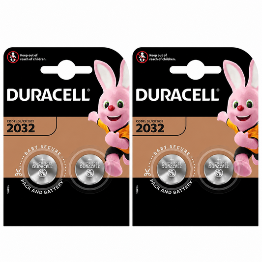 Duracell CR2032 3V Lithium Coin Cell Battery – Pack of 4