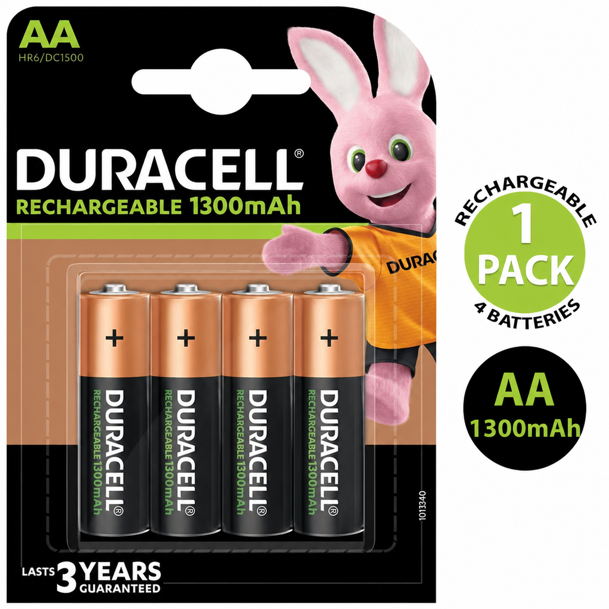 Duracell AA 1300mAh Rechargeable Battery HR6 NiMH 1.2V